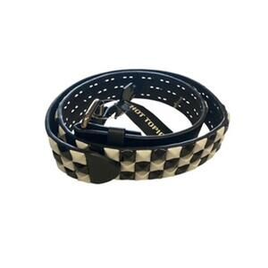 Hot Topic Black and White Checkerboard Studded Belt
